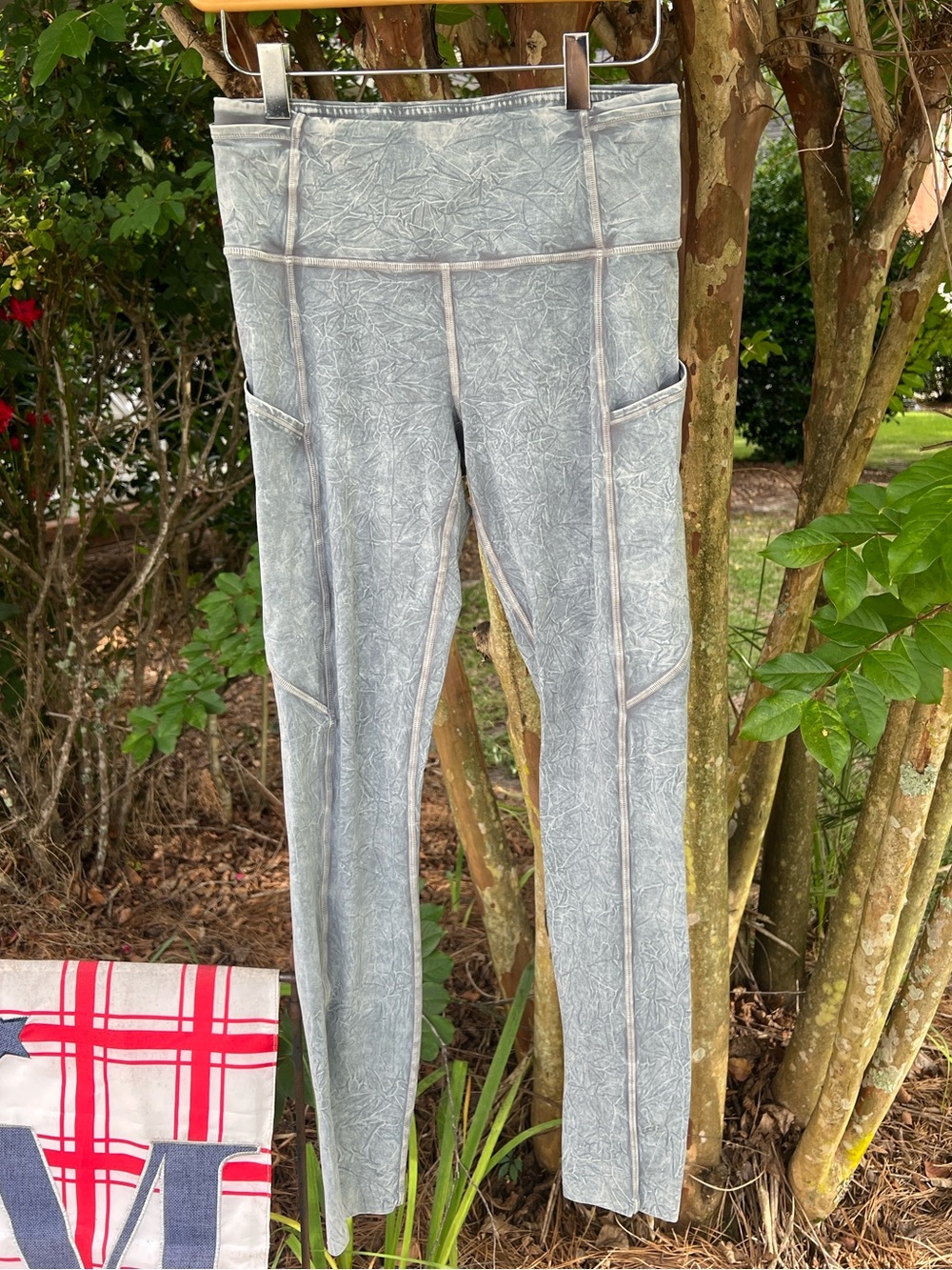 Lululemon Fast and Free High Rise Leggings - Ice Wash Asphalt Grey